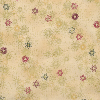Stof Christmas - Frosty Snowflake 4590-210 Beige/Gold by Stof Fabrics