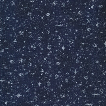 Stof Christmas - Frosty Snowflake 4590-601 Blue/Silver by Stof Fabrics
