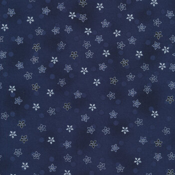 Stof Christmas - Frosty Snowflake 4590-604 Blue/Silver by Stof Fabrics