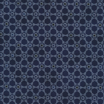 Stof Christmas - Frosty Snowflake 4590-606 Blue/Silver by Stof Fabrics