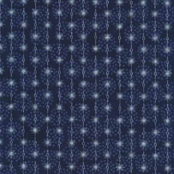 Stof Christmas - Frosty Snowflake 4590-607 Blue/Silver by Stof Fabrics