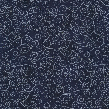 Stof Christmas - Frosty Snowflake 4590-608 Blue/Silver by Stof Fabrics