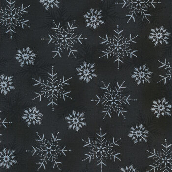 Stof Christmas - Frosty Snowflake 4590-910 Black/Silver by Stof Fabrics