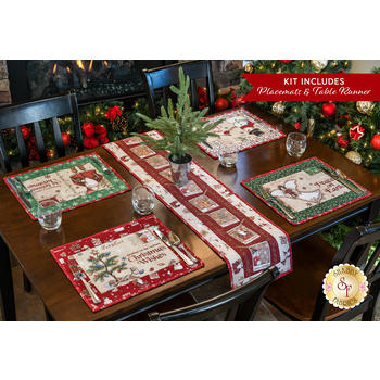 Postcard Christmas - Table Runner and Placemats Kit 