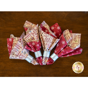  Cloth Napkins Kit - Postcard Christmas - Makes 4