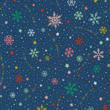 Oh What Fun 23304-BLUE Snowflake Fun by Elea Lutz for Poppie Cotton
