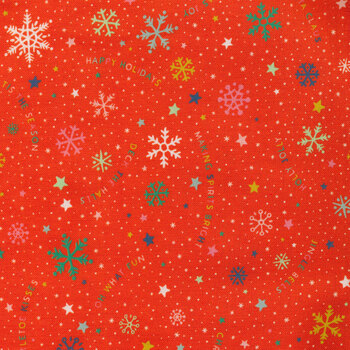 Oh What Fun 23304-RED Snowflake Fun by Elea Lutz for Poppie Cotton