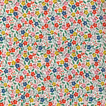 Oh What Fun 23306-MULTI Holly Flowers by Elea Lutz for Poppie Cotton