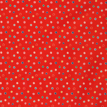 Oh What Fun 23312-RED Snow Dots by Elea Lutz for Poppie Cotton