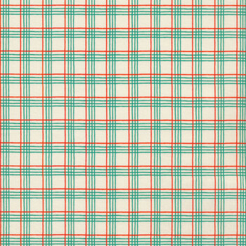 Oh What Fun 23316-BLUE Christmas Plaid by Elea Lutz for Poppie Cotton