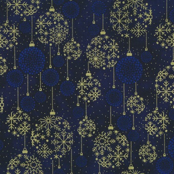 Stof Christmas - Twinkle 4590-012 Dark Blue Christmas by Stof Fabrics
