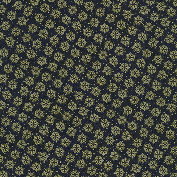 Stof Christmas - Twinkle 4590-016 Blue Tiny Snowflakes by Stof Fabrics