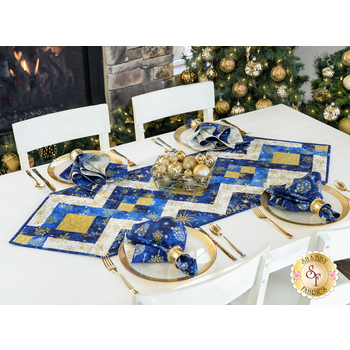  Lattice Table Runner Kit - Christmas Joy - Blue