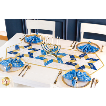  Hollow Star Table Runner Kit - Happy Hanukkah