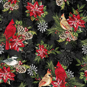 Holiday Greetings 53603-3 Winter Songbirds by Windham Fabrics