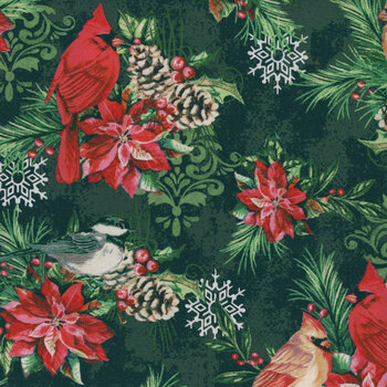 Holiday Greetings 53603-1 Winter Songbirds by Windham Fabrics