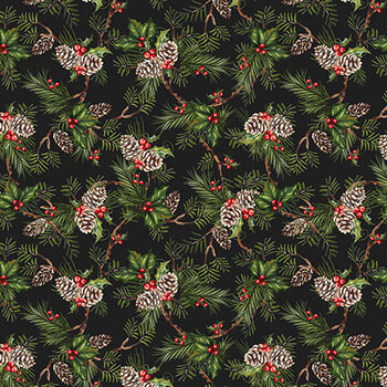 Holiday Greetings 53606-3 Holly Tree by Windham Fabrics