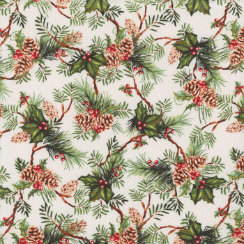 Holiday Greetings 53606-2 Holly Tree by Windham Fabrics