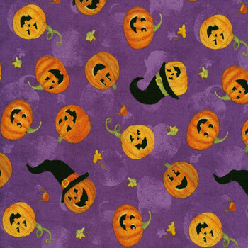 The Boo Crew 39794-687 Purple by Susan Winget for Wilmington Prints
