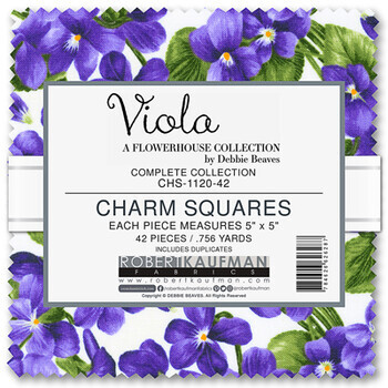 Viola  Charm Squares by Robert Kaufman Fabrics