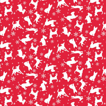 Santa Paws 20753-RED by Jo Taylor for 3 Wishes Fabrics