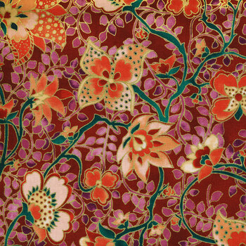 Robert Kaufman Fabrics Jeweled Leaves Meadow AXUM-21609-270