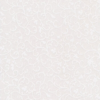 Essentials Scroll 89025-100 White on White by Wilmington Prints