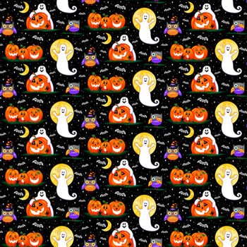 Spooky Friends 7051G-93 Multi by Studio E Fabrics