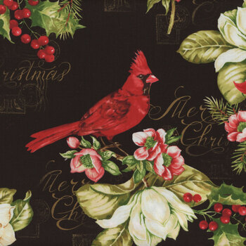 Holly Berry Park 7264-99 Black by Art Loft for Studio E Fabrics