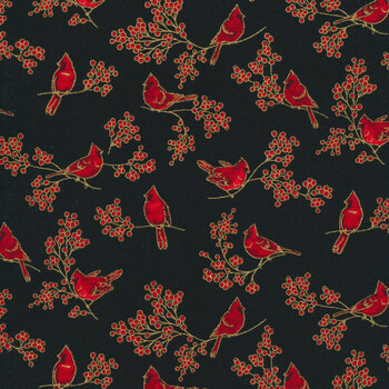 Holiday Charms 20967-2 Black from Robert Kaufman Fabrics