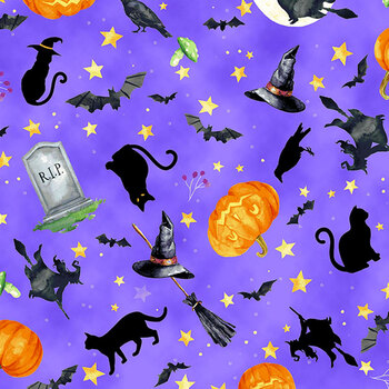 Happy Haunting U4982-474 Punch by Hoffman Fabrics | Shabby Fabrics