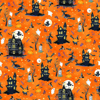Happy Haunting V5179-604 Halloween by Hoffman Fabrics