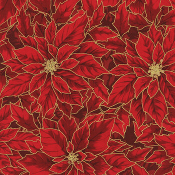 Holiday Elegance V7172-78G Scarlet Gold by Hoffman Fabrics