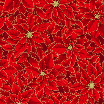 Holiday Elegance V7172-78G Scarlet Gold by Hoffman Fabrics