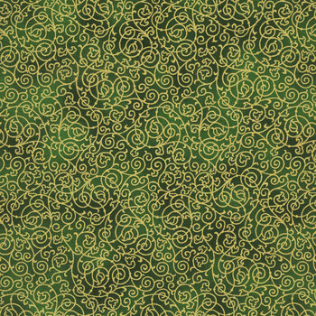 Holiday Elegance V7171-60G Hunter Gold by Hoffman Fabrics