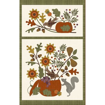 Autumn Harvest Flannel MASF9950-E Panel by Bonnie Sullivan for Maywood Studio