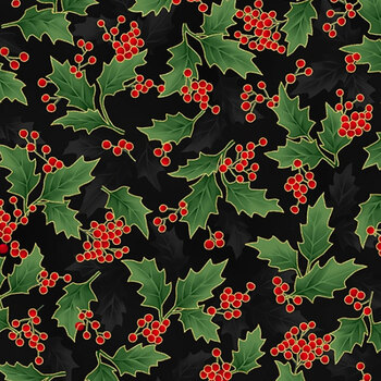 Holiday Elegance V7167-4G Black Gold by Hoffman Fabrics