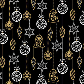 Christmas Shine 20716-BLK by 3 Wishes Fabrics