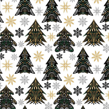 Christmas Shine 20717-WHT by 3 Wishes Fabrics