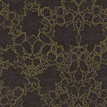 Holiday Elegance V7169-4G Black Gold by Hoffman Fabrics