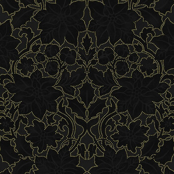 Holiday Elegance V7169-4G Black Gold by Hoffman Fabrics