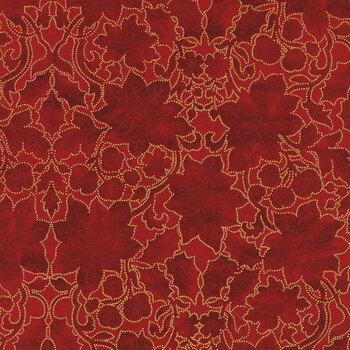 Holiday Elegance V7169-78G Scarlet Gold by Hoffman Fabrics