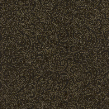 Holiday Elegance V7170-4G Black Gold by Hoffman Fabrics