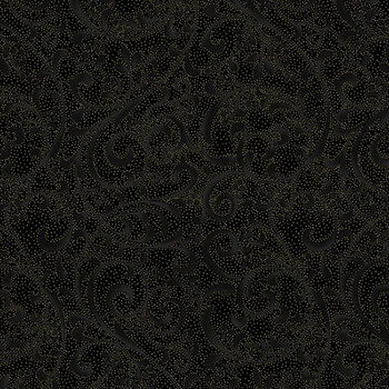 Holiday Elegance V7170-4G Black Gold by Hoffman Fabrics