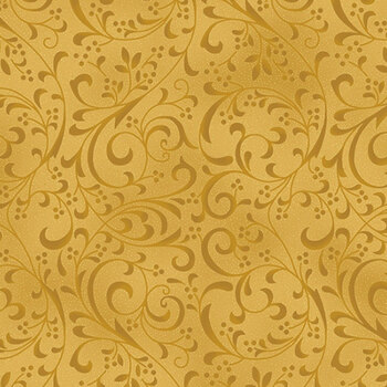 Holiday Elegance V7170-47G Gold Gold by Hoffman Fabrics