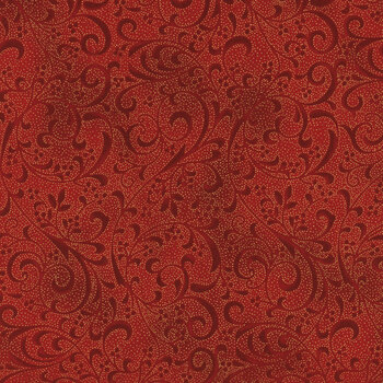 Holiday Elegance V7170-78G Scarlet Gold by Hoffman Fabrics