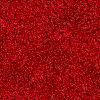 Holiday Elegance V7170-78G Scarlet Gold by Hoffman Fabrics