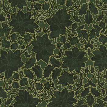 Holiday Elegance V7169-60G Hunter Gold by Hoffman Fabrics