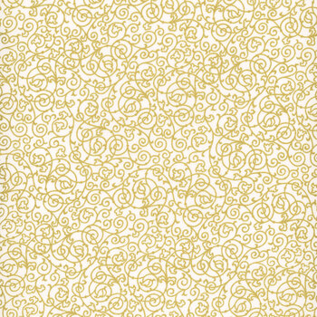 Holiday Elegance V7171-3G White Gold by Hoffman Fabrics
