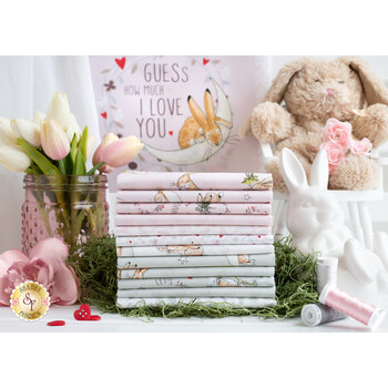 Guess How Much I Love You 2022 12 Pink FQ Set by Clothworks
